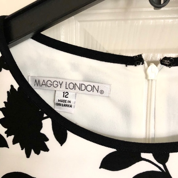 Maggy London printed midi dress with 3/4 sleeves - Picture 3 of 6